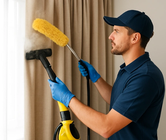 Trusted blind cleaning technician Matty Curtain Cleaning thornlands QLD