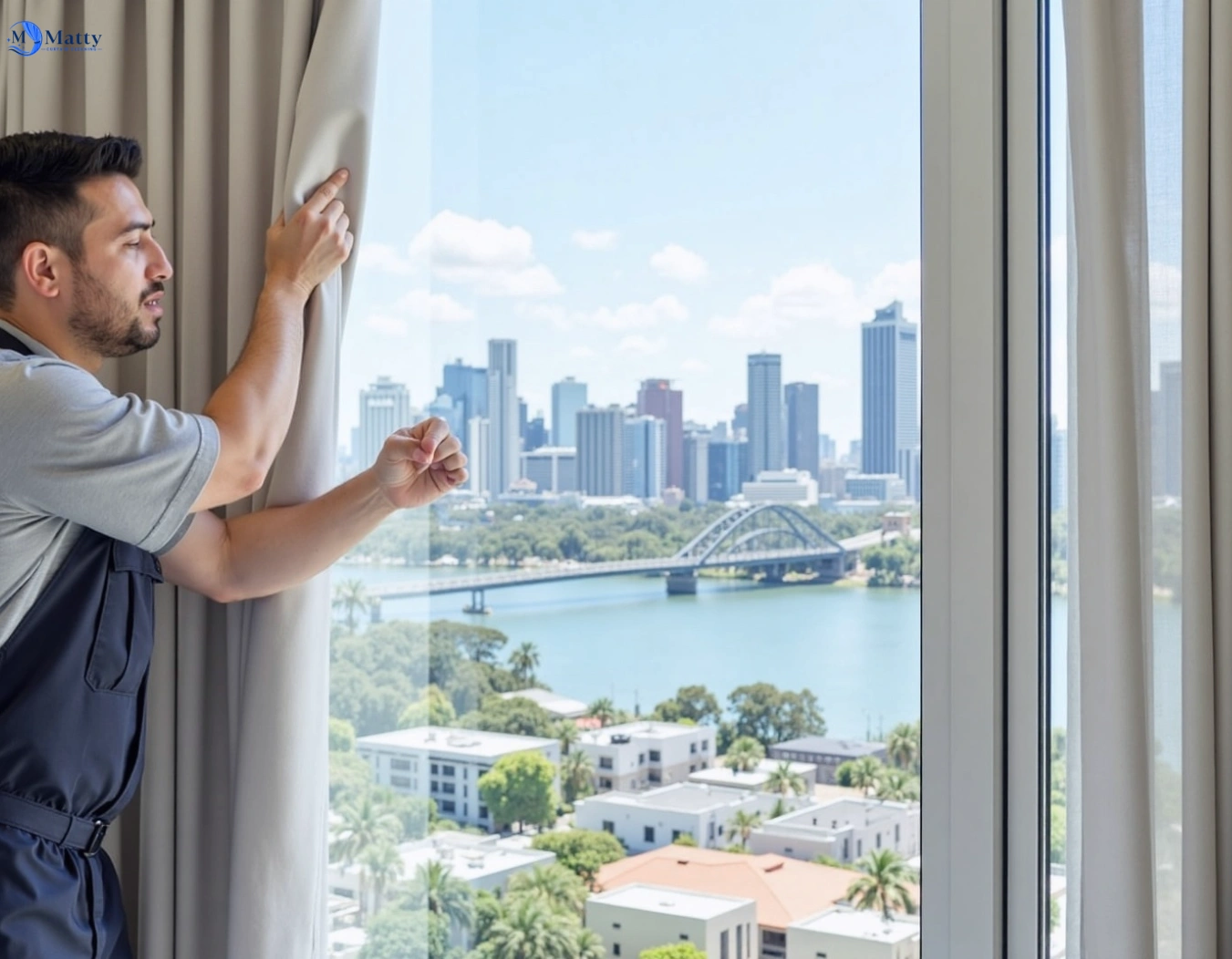Professional curtain steam cleaning service thornlands QLD by Matty Curtain Cleaning