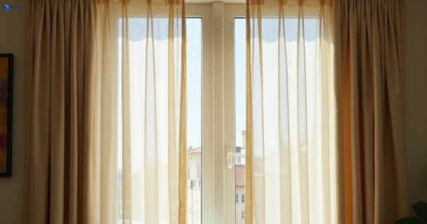 Dusty and dull curtains in thornlands before steam cleaning